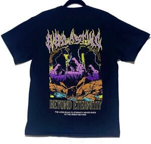 Vitriol Beyond Eternity Everlasting Black Graphic T-Shirt Large Short Sleeve